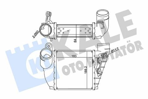 KALE VW Интеркулер Audi A3,Golf IV,Skoda Octavia 1.8T/1.9TDI 96-