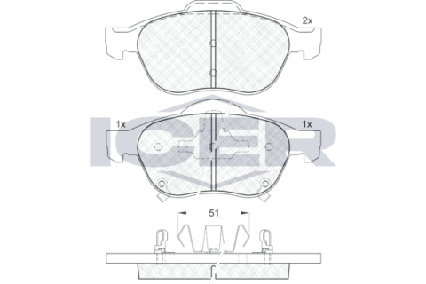 Колодки гальмівні (передні) Toyota Avensis 97-07