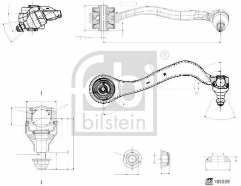 Рычаг подвески (передний/спереди/снизу) (R) BMW 3 (G20/G80)/4 (G22/G82) 19- B47/B48/B57/B58