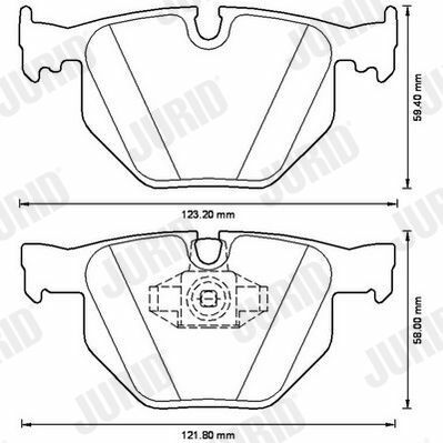 JURID BMW Тормозные колодки задние X5  E70/F15