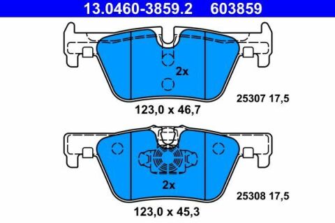 Колодки гальмівні (задні) BMW 1 (F20/F21)/ 2 (F22/F23)/ 3 (F30/F31/F34)/4 (F32/F36) 11- (Bosch)