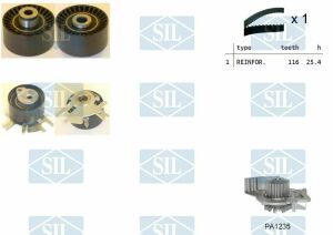 Комплект ГРМ + помпа Fiat Scudo/Citroen Jumpy 2.0HDI/D Multijet 07- (116x25.4)