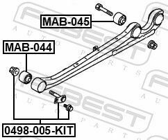 Сайлентблок заднего рычага (снаружи) Mitsubishi L200 04-15 / Pajero Sport 08-