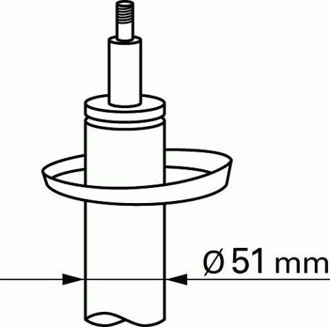 Амортизатор (передний) Renault Kangoo 08-R15/16 (maxi baza) (цапфа 36mm) (d22mm D51mm)