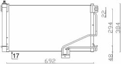 Радіатор кондиціонера C-Class W203/S203/CL203 1.8-5.4 00-11
