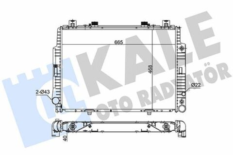 KALE DB Радиатор охлаждения S-Class W140 4.0/6.0 91-