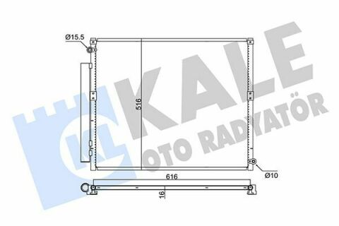 KALE TOYOTA Радиатор кондиционера Land Cruiser Prado 120 02-