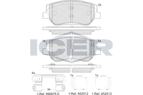 Колодки тормозные (передние) Hyundai Santa Fe 18-20