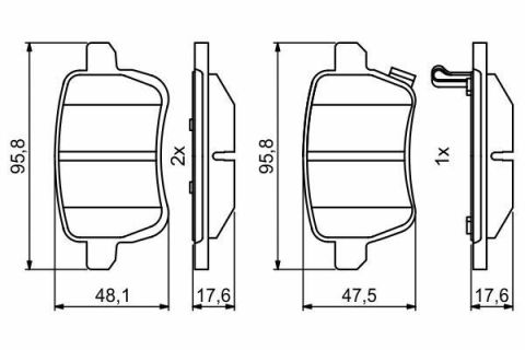 Тормозные колодки (задние) Fiat 500L 13-/Tipo 15-