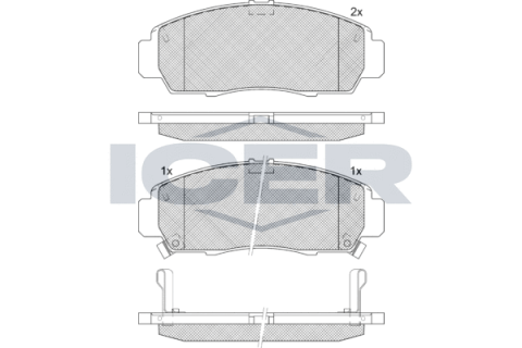 Колодки гальмівні (передні) Honda Civic VII-IX 99-/FR-V 04-/Stream 01-/Crossroad 07-10