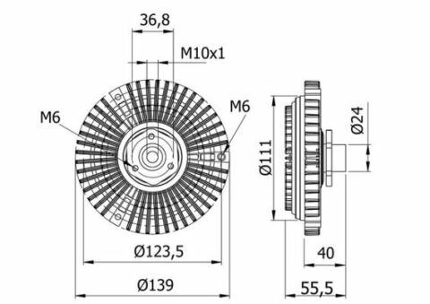 Віскомуфта AUDI A4 (8D2, B5) (94-01) Віскомуфта AUDI A4 (8D2, B5) (94-01)