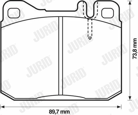 JURID DB Гальмівні колодки передні W123 79-85, W126 85-91