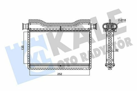 KALE BMW Радиатор отопления 5 F10,6 F06,7 F01 10-