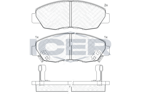 Колодки гальмівні (передні) Honda Civic V/VI 94-01/VIII/IX 05-