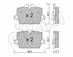 Колодки гальмівні задні 3 (g20, g80, g28) 330 d, 4 купе (g22, g82), g26, g23, g29
