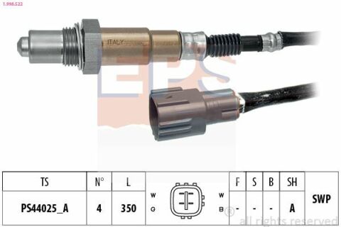 Лямбда-зонд avensis 2.0 03-, rav 4 2.0 05-, lexus es 2.5 12-18, subaru outback 3.0 03-09