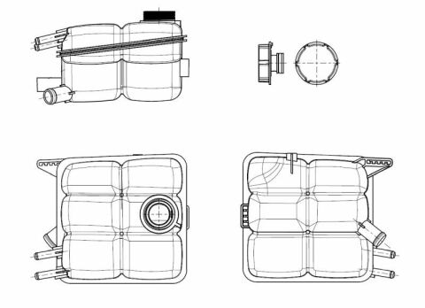 Бачок розширювальний Ford Focus II 04-12 Бачок розширювальний Ford Focus II 04-12