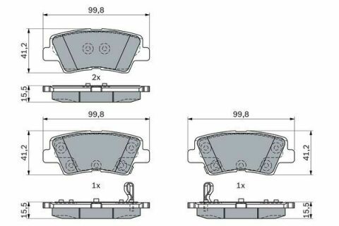 Колодки задні гальмові i30 HYUNDAI