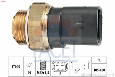 Датчик вмикання вентилятора ASTRA/VECTRA A,B/OMEGA A,B 1.0-3.0 86-03 (105°C-100°C)