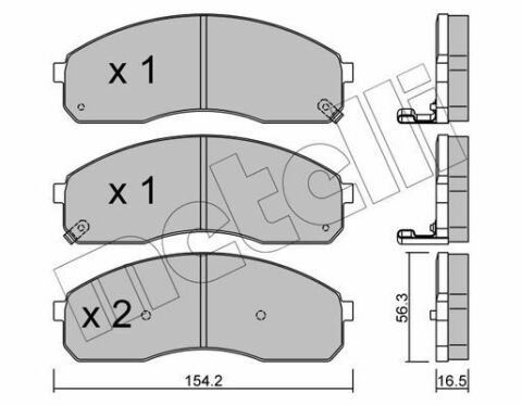 Колодки тормозные (передние) Kia Carnival -06/K2500/Pregio 2.5-2.9 97-