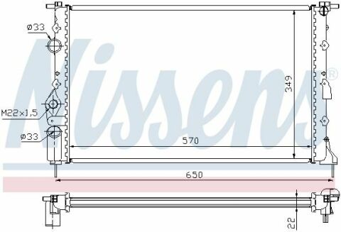 Радиатор RN MEGANE I(95-)1.6 i(+)[OE 77 00 838 135]