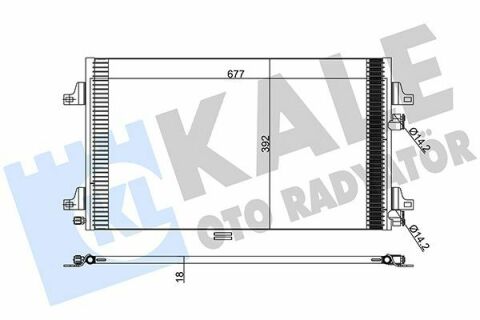 KALE RENAULT Радіатор кондиціонера Laguna I/II 99-,Vel Satis 02-