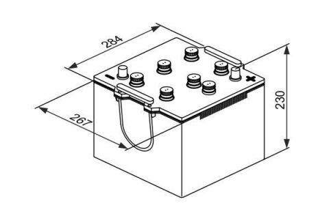 Аккумулятор Bosch 12В/125Ач/1000А/36,8кг