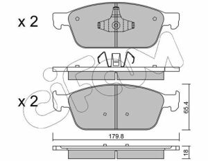 Тормозные колодки пер. Ford Focus III/Kuga II/Connect 1.0-2.0 13- (Ate)