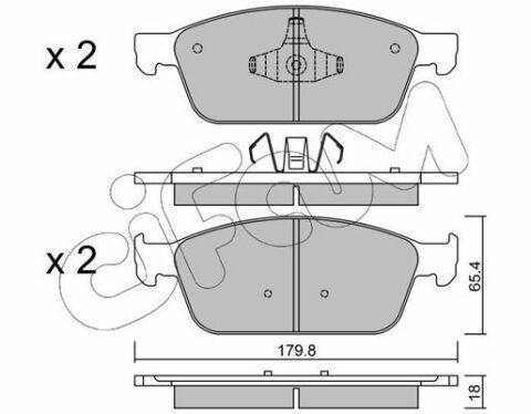 Гальмівні колодки пер. Ford Focus III/Kuga II/Connect 1.0-2.0 13- (Ate)