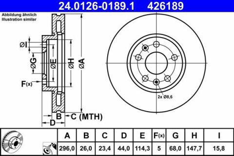 Диск тормозной (передний) Renault Megane IV 18-/Talisman 15- (296x26)