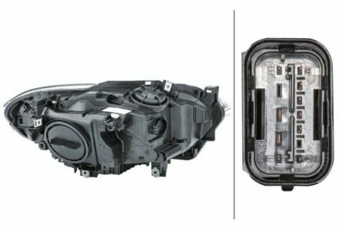 HELLA BMW Фара основна галоген, з мотором, H7/H7 PY21W W21W лев.1 F20/21 10-