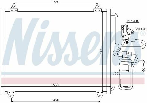 Конденсер RN SAFRANE II(96-)2.0 i 16V(+)[OE 77 01 205 918]