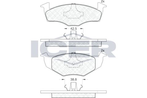 Колодки тормозные (передние) Seat Cordoba/Ibiza II 93-02/VW Golf III 91-99/Polo 95-02