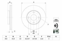 Диск тормозной передний FIESTA VII 1.0 EcoBoost 17-FORD Диск тормозной передний FIESTA VII 1.0 EcoBoost 17-FORD