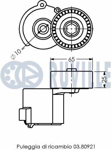 Ролик натяжной astra h 1.9 04-, vectra c 1.9 04-, jeep, lancia, suzuki, cadillac