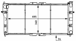 Радіатор  охолодження  MAZDA  626  IV