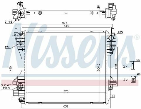 Радиатор JR S-TYPE(98-)2.7 D[OE XR8-47785]