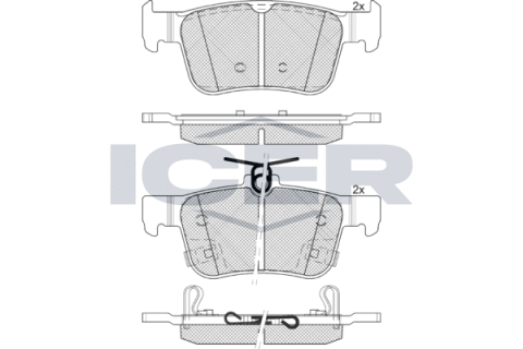 Колодки тормозные (задние) Honda Civic X 15-/Electric 19-/Haval F5/H4 18-