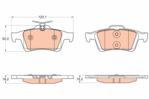 Колодки гальмівні FORD C-Max/Focus "R" 10>>