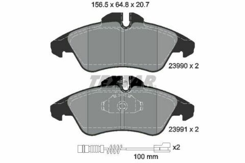 Колодки тормозные (передние) MB Sprinter 208-316 96- (Teves) Q+ (с датчиками)