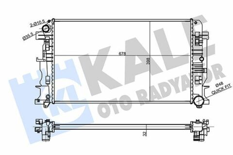 KALE DB Радіатор охолодження Sprinter, VW Crafter 2.2/3.5CDI 06-