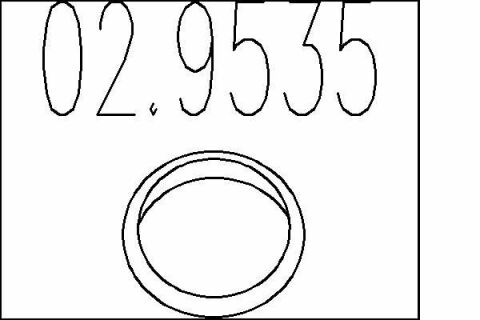 Монтажное кольцо выхлопной системы (D (внутр.) – 57,6 мм; D (наружн.) – 68,5 мм; Высота – 12 мм)