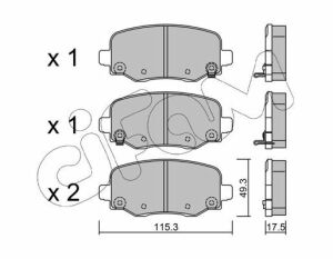 Колодки задні гальмівні 500X, JEEP Renegate FIAT