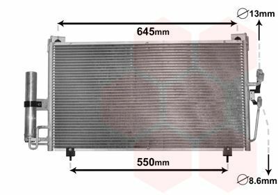 Радиатор кондиционера (с осушителем) Mitsubishi Outlander 2.0/2.4 02-06