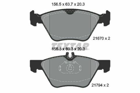 Колодки гальмівні (передні) MB E-class (W210) 95-02 (Teves) Q+