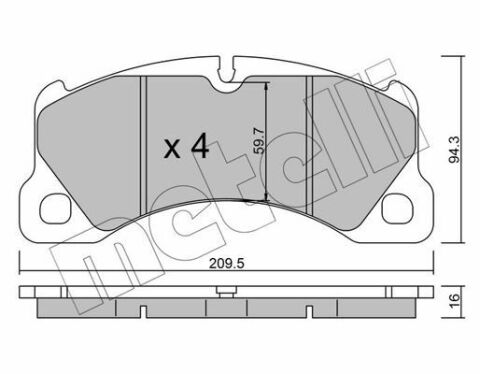 Колодки гальмівні (передні) Porsche Cayenne 02-/Macan 14-/Panamera 10-16/VW Touareg 02-