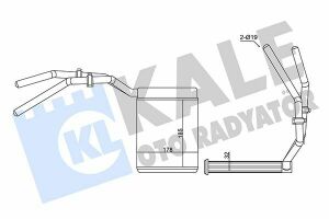 KALE FORD Радіатор опалення C-Max,Focus,Kuga I,Mazda 3/5,Volvo