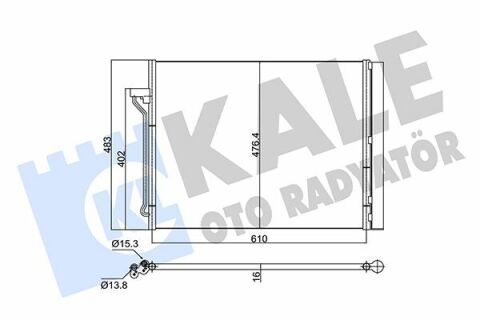 KALE BMW Радиатор кондиционера 5 F10 523/550,6,7 F01