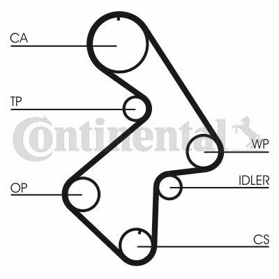 Ремень ГРМ Toyota Camry/Rav4 2.0 16V 86-01 (163x26.7)