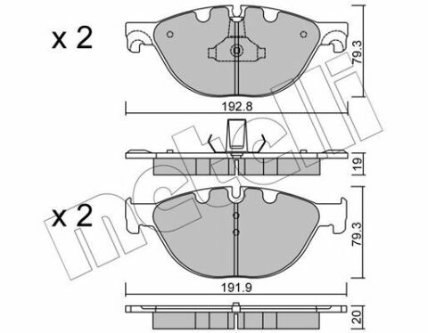 Колодки тормозные (передние) BMW 5 (F07/F10/F11) 09-17/6 (F06/F13) 11-18/7 (F01/F02/F03/F04) 08-15